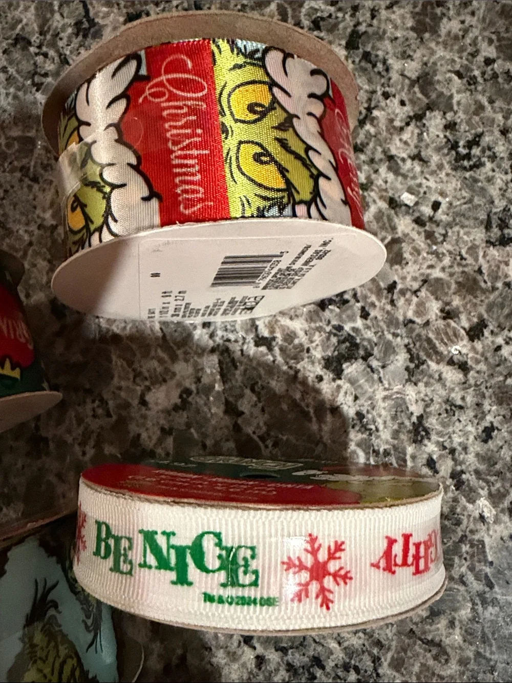 The Grinch Holiday Ribbon Spools - Green & Red, 4-Pack
